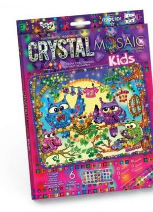Набір для креативної творчості "crystal mosaic kids", "совоньки"1 фото