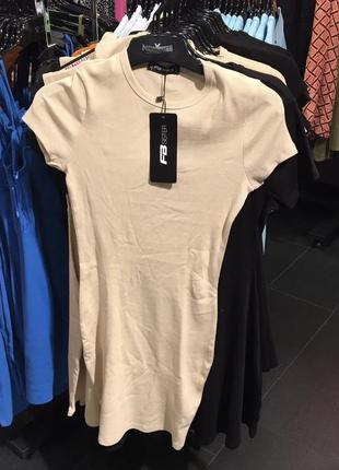 Нова сукня футболка розмір s блакитна, м беж, чорна s, беж майкою s5 фото