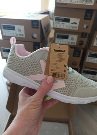 Кроссовки для девочки hummel actus recycled jr recycled trainers 215993/2509 бежевые с розовым (34)8 фото