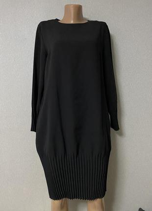 Черное плиссированное платье cos knife3 фото