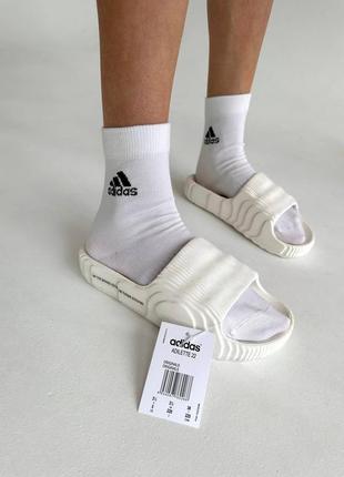 Женские шлепанцы adidas adilette slides white топ качества 🔝🔥