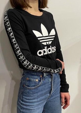Adidas кофта лонгслив с лампасами3 фото