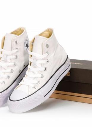 Високі кеди converse chuck taylor all star lift hi white(36-40)