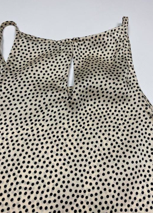 Zara топ в горошек с завязками стяжками по бокам7 фото
