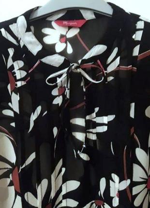 Шифонова блуза, 46-48, натуральна віскоза, monsoon3 фото