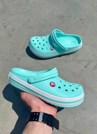 Шлепанцы, тапочки кроксы crocs logo розовые, голубые 36, 37, 384 фото