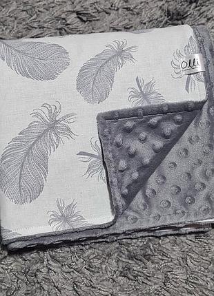 Плед с плюшем 100×80 см