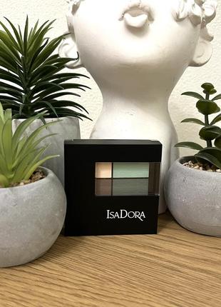 Оригінал  isadora eye shadow quartet тіні для повік 02 neo mint оригинал тени1 фото