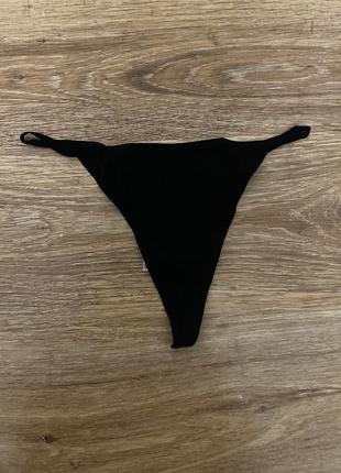 Шикарные, базовые, коттоновые, трусики, стринги, черного цвета, от бренда: eac clevercane.info👌