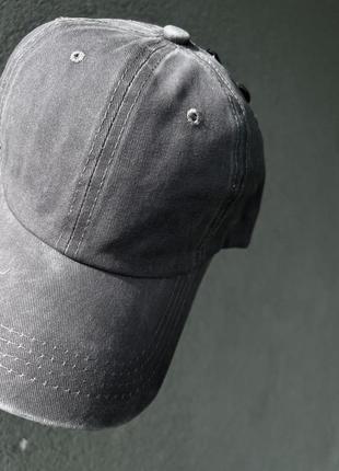 Мужская джинсовая кепка бейсболка стильная легкая удобная серая | мужские, женские бейсболки весна лето7 фото