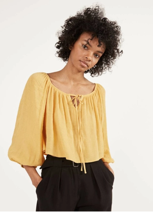 Блузка bershka s жовтогаряча