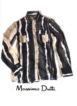 Massimo dutti рубашка, накладные карманы9 фото