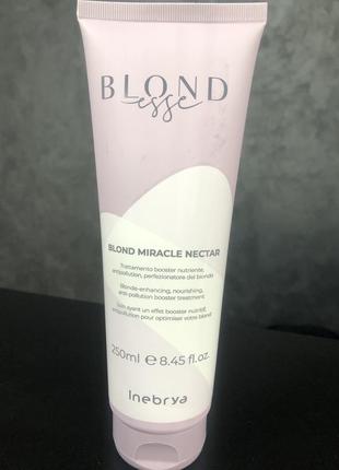 Маска для волосся відтінків блонд inebrya blondesse blonde miracle nectar