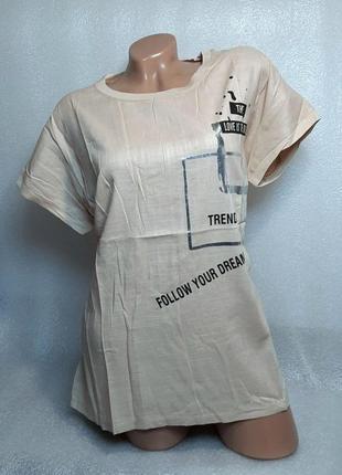 50, 52 г. женская натуральная футболка коттон3 фото