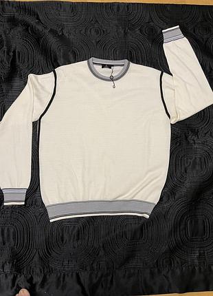Чоловічий джемпер молочного кольору l/xl white house