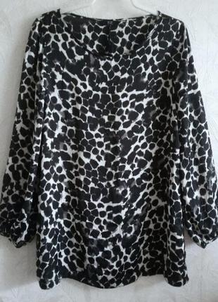 Удлинённая блуза, туника, 50-52, искусственный шёлк, f&f