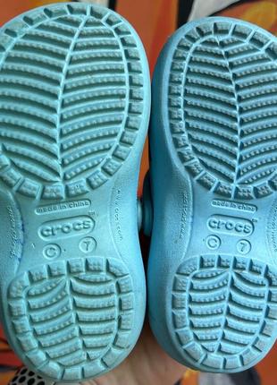 Crocs сандали с 7 24 размер детские голубые оригинал8 фото