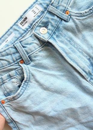 Джинсы мом, стильные джинсы с рваностями3 фото