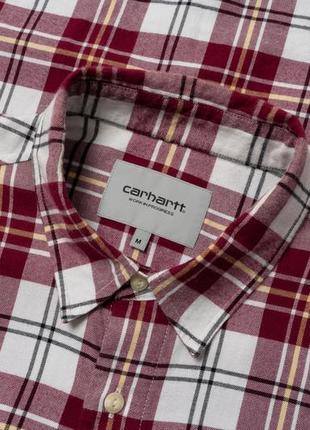 Carhartt wip long sleeved wagon mens shirt varnish check чоловіча сорочка