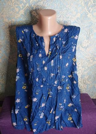 Женская летняя блуза вискоза блузка блузочка большой размер батал 52/54 футболка майка6 фото