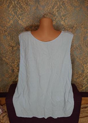 Женская блуза хлопок с вышивкой большой размер батал 54/56/58 блузка блузочка майка3 фото