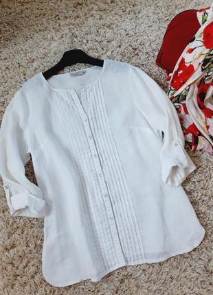 Актуальная белая льняная рубашка, petite, p. 123 фото