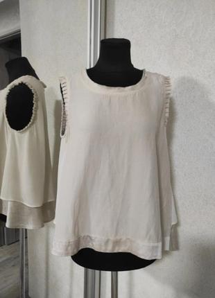 Майка топ блуза twinset з рюшами і воланами багатошарова оверсайз1 фото
