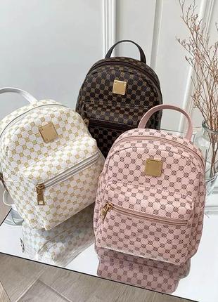 Маленький рюкзачок женский городской  рюкзак черный розовый