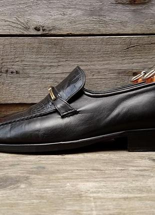 Bally кожа крокодила пенни-лоферы швейцария кожаные мужские туфли черные мокасины4 фото