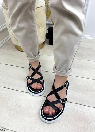 Шкіряні босоніжки nina❤️mi. устілка з ефектом пам'яті