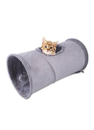 Туннель для кошки кота маленькой собаки фретки игровая палатка тоннель норка домик1 фото