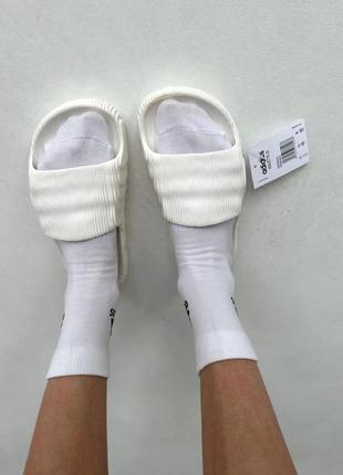 Сланці adidas adilette white slides3 фото