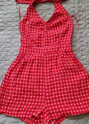 Красный комбинезон ромпер2 фото