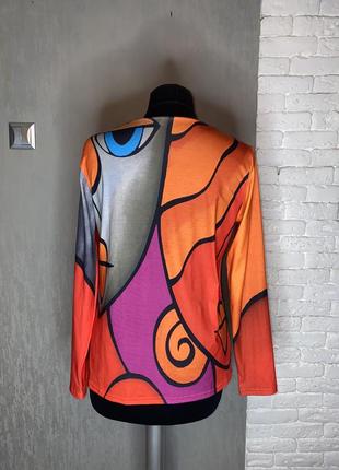 Блуза блузка лонгслив кофта в оригинальный принт, s2 фото
