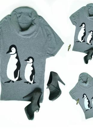 Мила трикотажна безрукавка з принтом