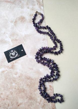 Намисто з натуральним каменем аметист. чокер з аметисту. намисто з аметисту. німеччина.