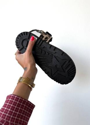Сандалии в стиле dior sandals “leopard black” босоножки женские9 фото