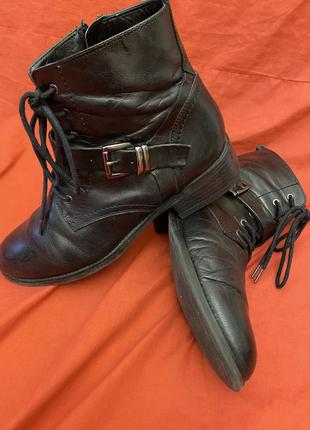 Женские кожаные ботинки демисезон3 фото