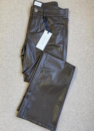 Кожаные брюки, штаны zara, штаны из эко кожи
