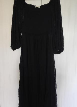Праздничное женское платье миди с воланами4 фото