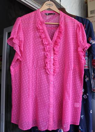 Розовая блуза их шифона