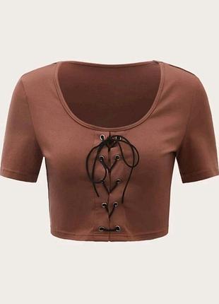 Топ со шнуровкой