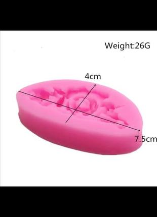 Силиконовый молд, форма - «роза»3 фото