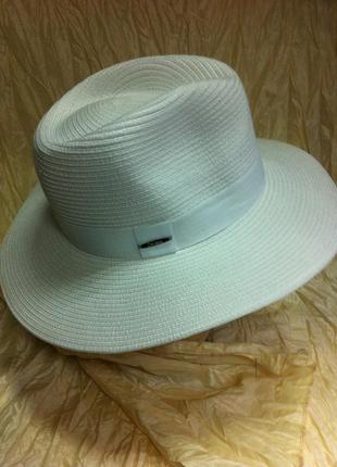 Шляпа мужская синяя с белой лентой 56-585 фото