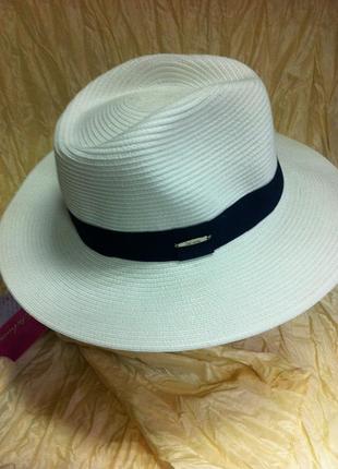 Шляпа мужская синяя с белой лентой 56-5810 фото