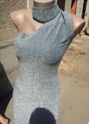 Люрексовое платье 👗4 фото