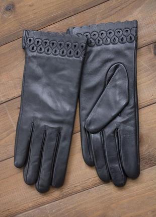 Женские кожаные сенсорные перчатки из очень качественной кожи1 фото