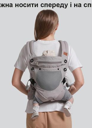 Ерго рюкзак, сумка-кенгуру, рюкзак для перенесення дитини jesse berry bbl1516 блакитний3 фото