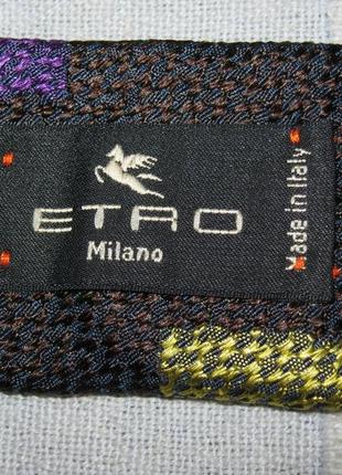 Галстук etro milano шелковый краватка шелк4 фото