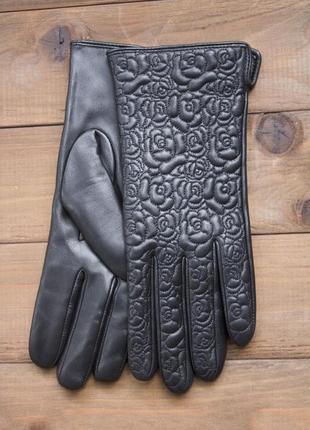 Жіночі шкіряні сенсорні рукавички з дуже якісної шкіри1 фото